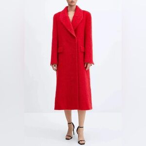 Mango Red Mohair Coat